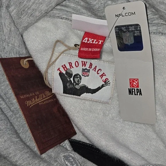 Mitchell & Ness NFL Throwback Philadelphia Eagles Hoodie 4XLT – Rare Big & Tall Sweatshirts & Hoodies